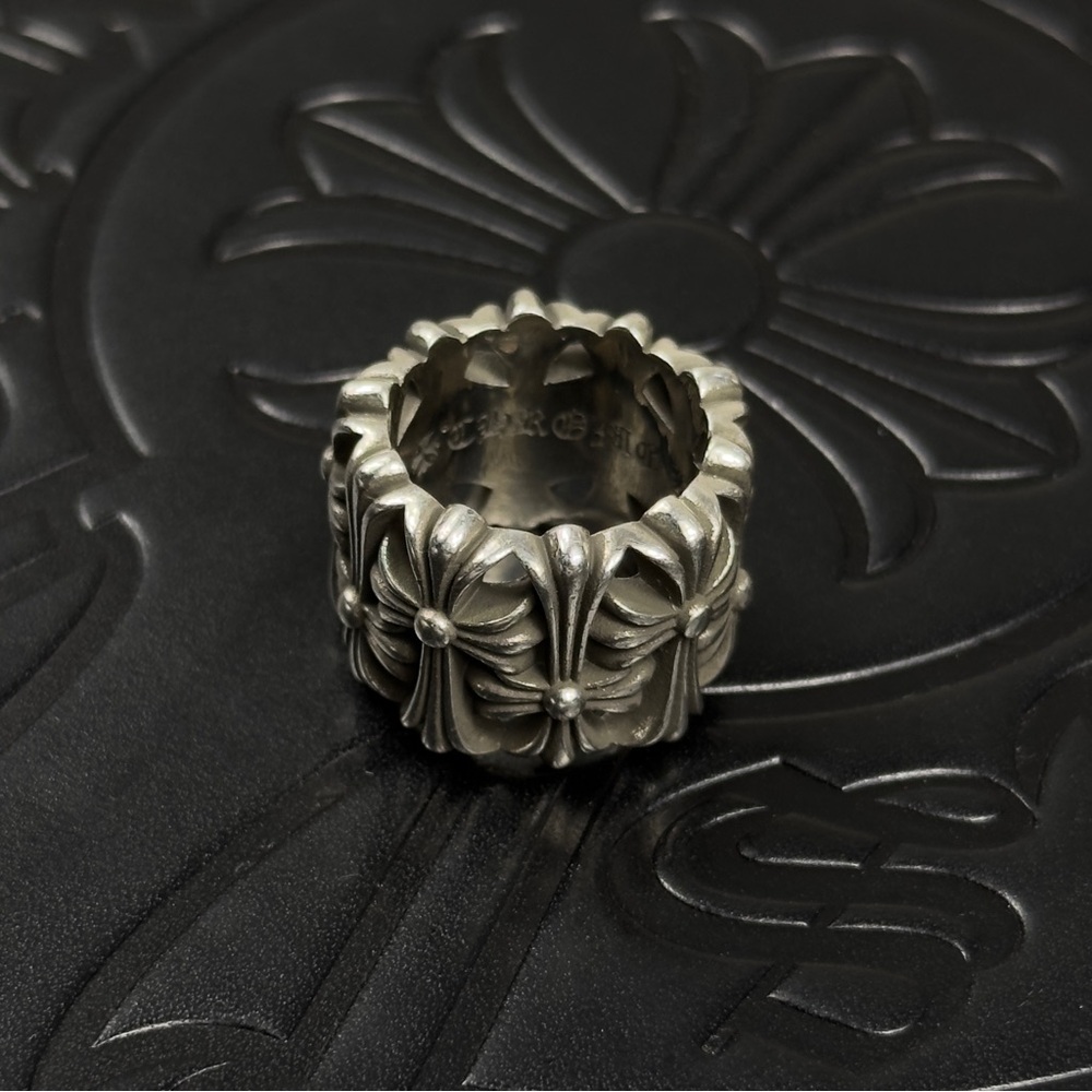 Chrome Hearts 925 Silver Cemetery Ring Size 7 US - Picture 2 of 11